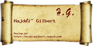 Hajdú Gilbert névjegykártya